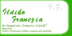 ildiko franczia business card